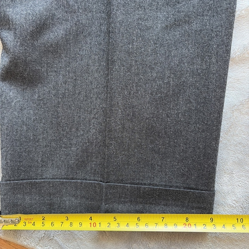 VTG Brooks Brothers Men's Pleated Worsted Wool Dress Pants 35x31 Gray USA - Picture 7 of 7